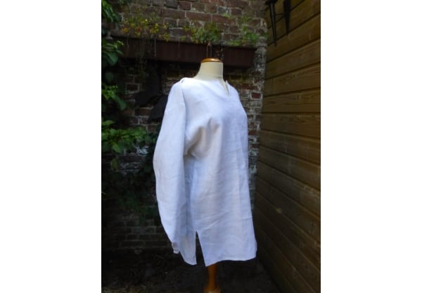 A Shirt splitje, wit linnen - Afbeelding 2