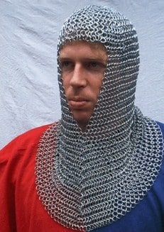 Chainmail coif, galvanised-0