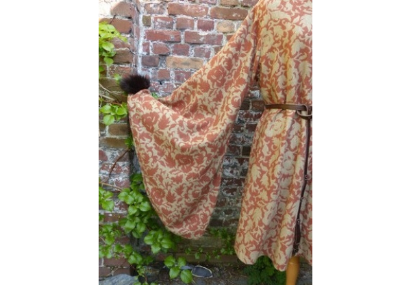 robe met bont R8-1747