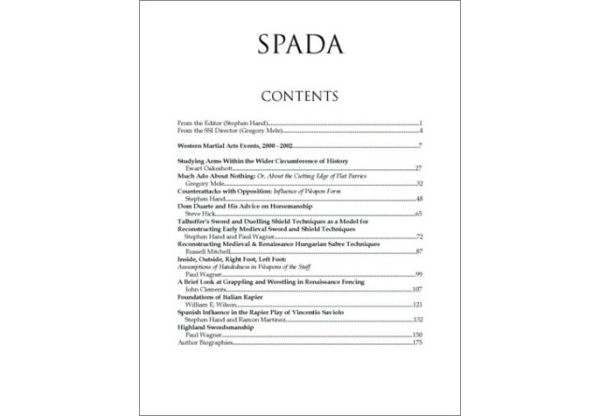 SPADA: An Anthology of Swordsmanship-1988