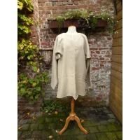 A shirt 2 splitje, naturel linnen