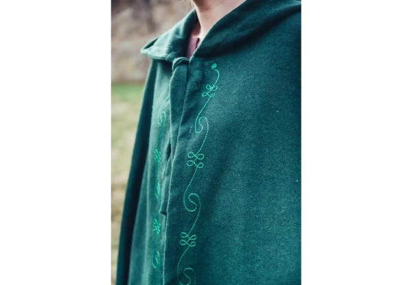 wollen mantel groen, geborduurd 6013 - Afbeelding 3