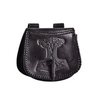 leather bag with Thor Hammer black