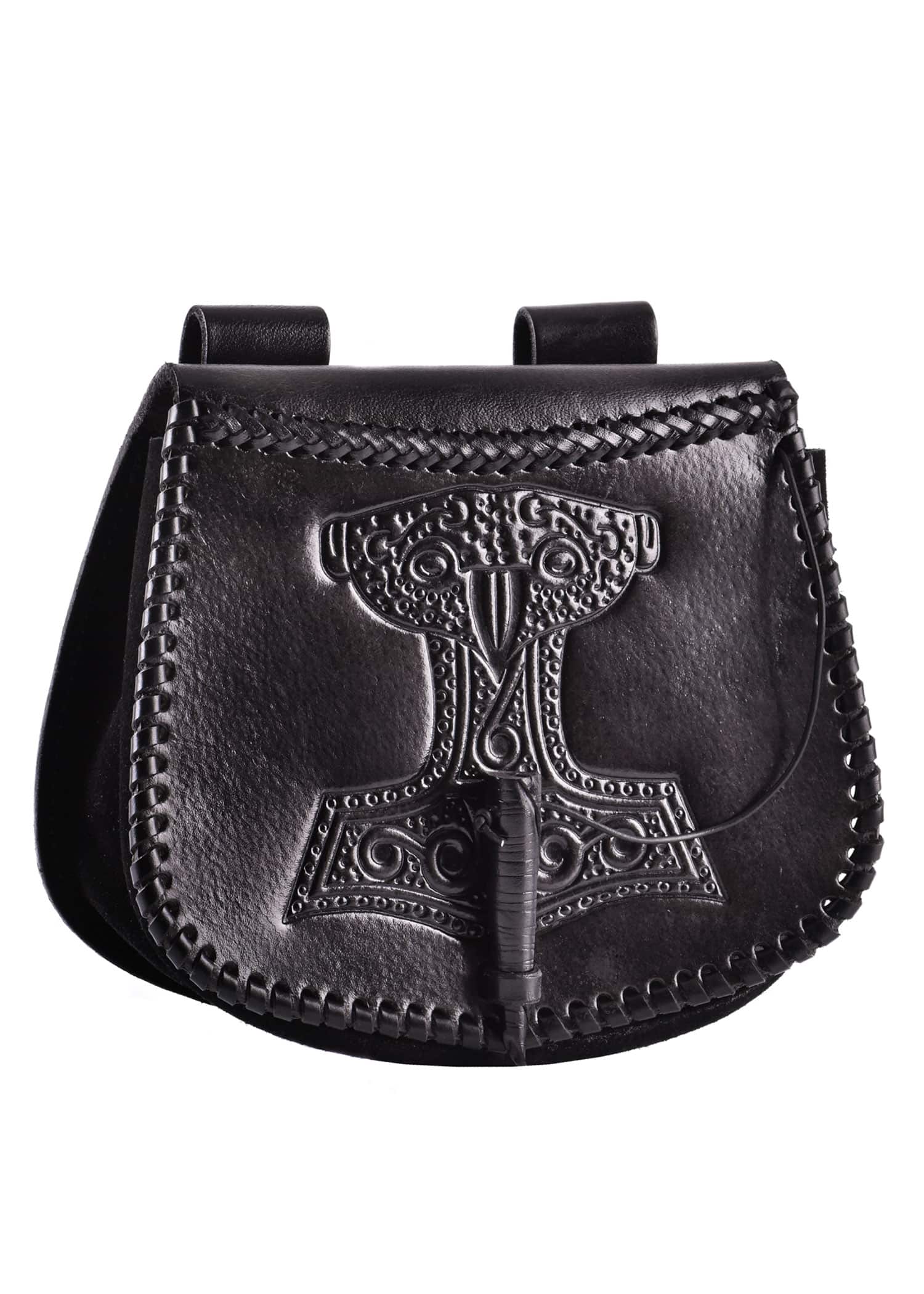leather bag with Thor Hammer black