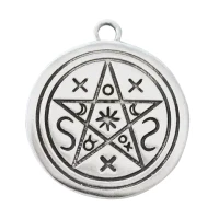 pentagram shadows, silver, for contact with earth and spirit