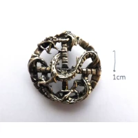 hanger draak, rond, zilver