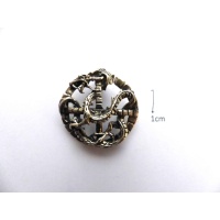 pendant dragon, round, silver