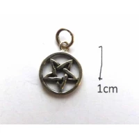 pentagram, turned, silver