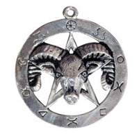 ram pentagram, zilver, voor levenskracht