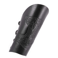 leren armbeschermers Thorhamer zwart, set