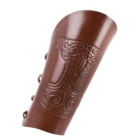 leren armbeschermers Thorhamer bruin, set
